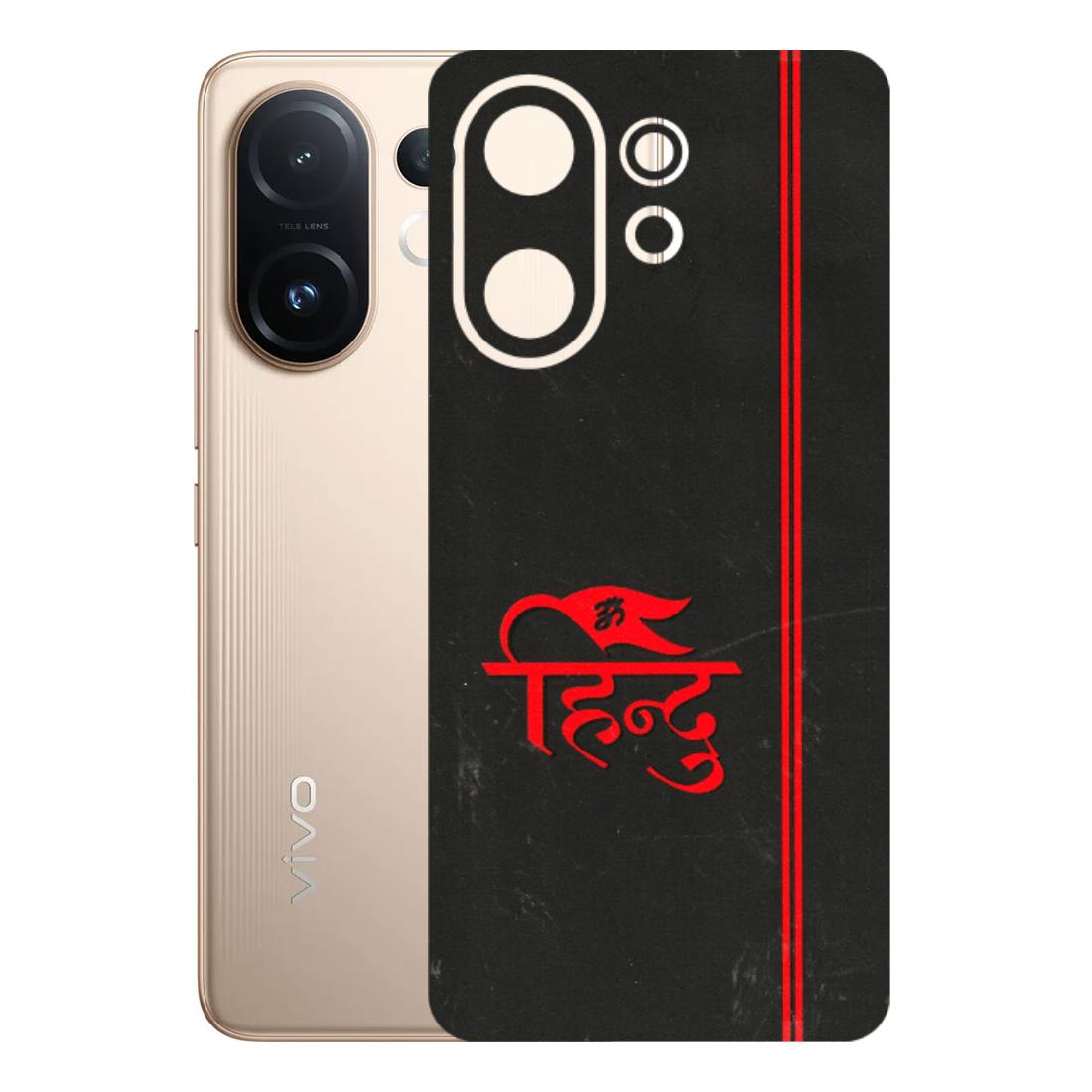 VIVO Z/V/X/T/U/S Series Phone Skins (All Models) - Hindu Black - 3D Embossed Finish (L-153) Vivo T4 pro