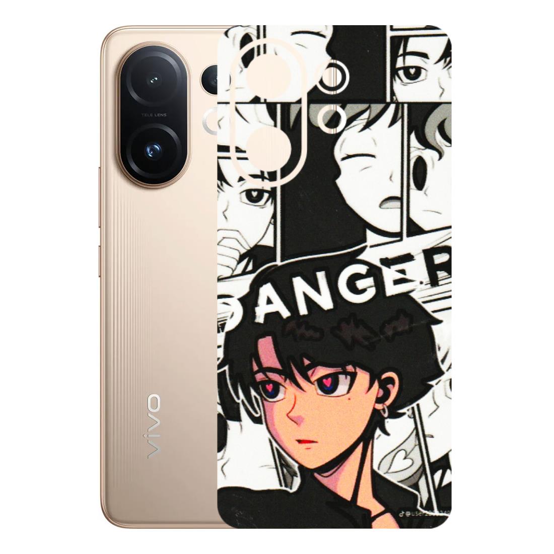 VIVO Z/V/X/T/U/S Series Phone Skins (All Models) - Danger Anime - 3D Embossed Finish (L-155) Vivo T4 pro