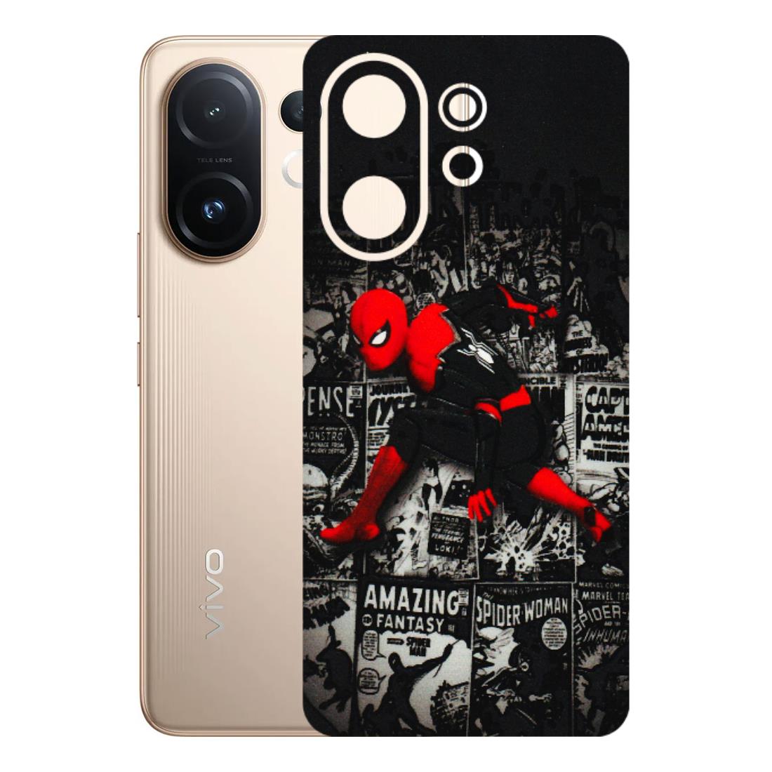 VIVO Z/V/X/T/U/S Series Phone Skins (All Models) - SpiderMan New - 3D Embossed Finish (L-162) Vivo T4 pro