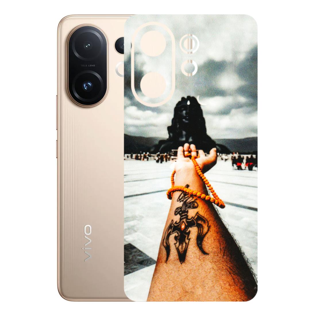 VIVO Z/V/X/T/U/S Series Phone Skins (All Models) - Jai Adiyogi Mahakaal - 3D Embossed Finish (L-164) Vivo T4 pro