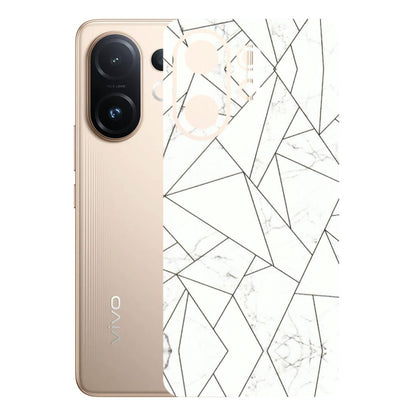 VIVO Z/V/X/T/U/S Series Phone Skins (All Models) - Luxury White Marble Effect - 3D Embossed Finish (L-168) Vivo T4 pro