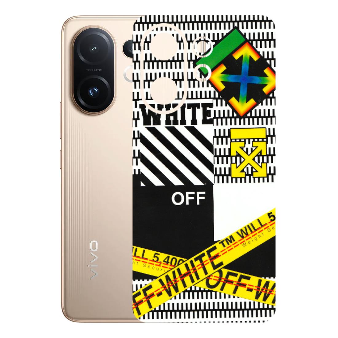 VIVO Z/V/X/T/U/S Series Phone Skins (All Models) - White Off Abstract - 3D Embossed Finish (L-172) Vivo T4 pro