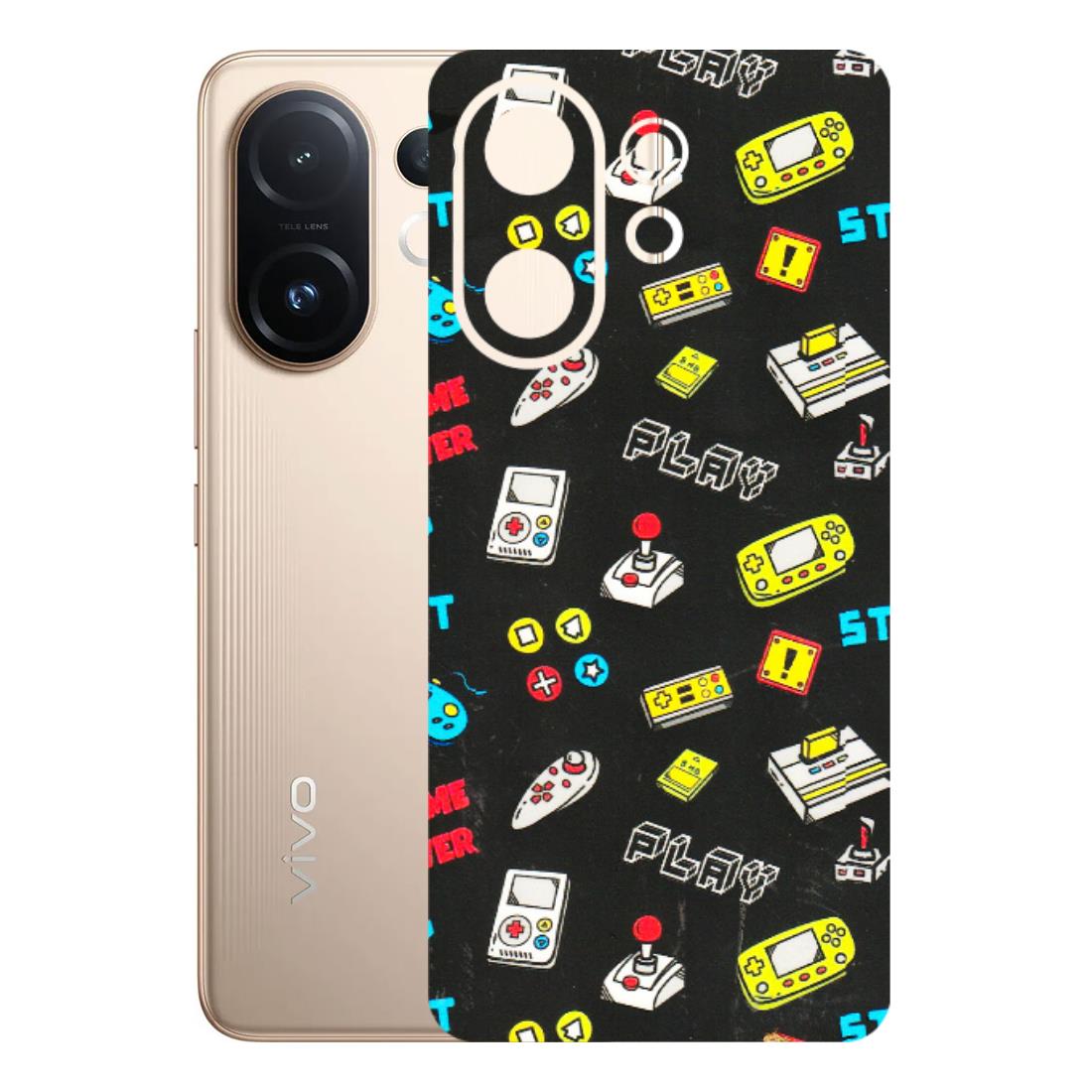 VIVO Z/V/X/T/U/S Series Phone Skins (All Models) - Gaming Doodles - 3D Embossed Finish (L-224) Vivo T4 pro