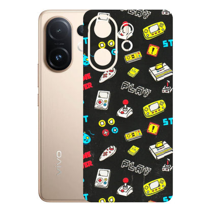 VIVO Z/V/X/T/U/S Series Phone Skins (All Models) - Gaming Doodles - 3D Embossed Finish (L-224) Vivo T4 pro