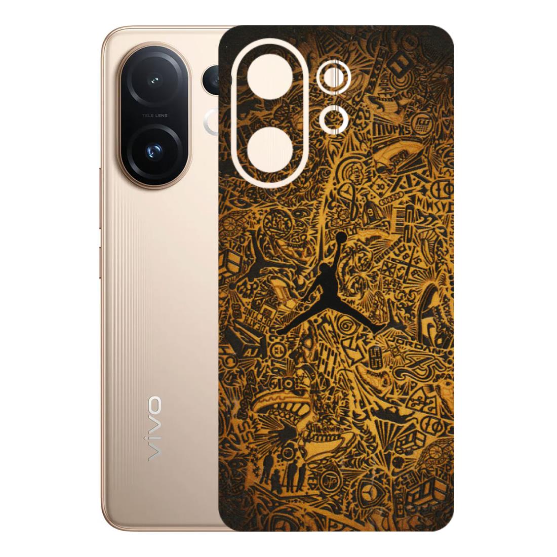 VIVO Z/V/X/T/U/S Series Phone Skins (All Models) - Premium Gold Basketball Player - 3D Embossed Finish (L-236) Vivo T4 pro
