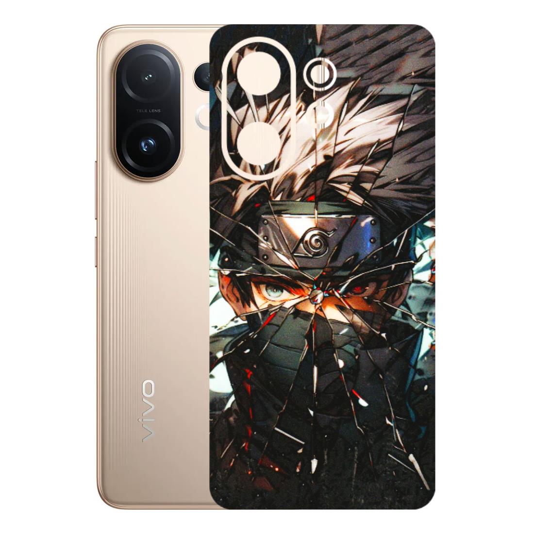 VIVO Z/V/X/T/U/S Series Phone Skins (All Models) - Kakashi Shattered Glass Effect - 3D Embossed Finish (L-237) Vivo T4 pro