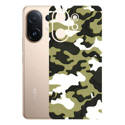 VIVO Z/V/X/T/U/S Series Phone Skins (All Models) - Camouflages White And Green - 3D Embossed Finish (L-243) Vivo T4 pro