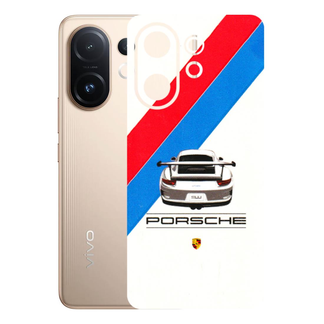 VIVO Z/V/X/T/U/S Series Phone Skins (All Models) - Porche Car Sober Logo - 3D Embossed Finish (L-248) Vivo T4 pro
