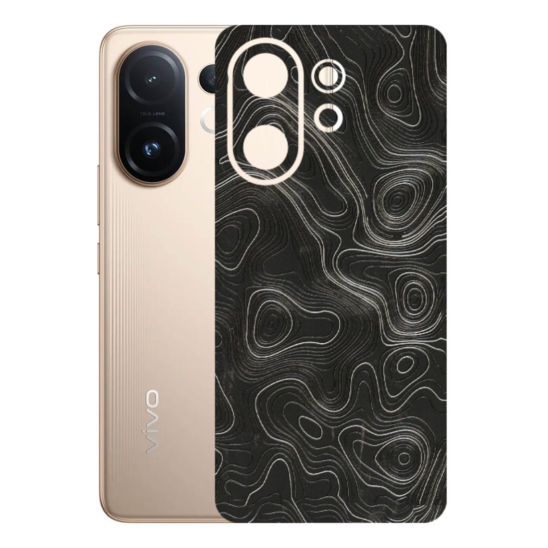 VIVO Z/V/X/T/U/S Series Phone Skins (All Models) - Abstract White Line Map - 3D Embossed Finish (L-269) Vivo T4 pro