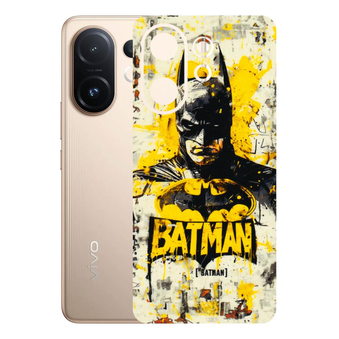VIVO Z/V/X/T/U/S Series Phone Skins (All Models) - Batman Yellow BT - 3D Embossed Finish (L-304) Vivo T4 pro