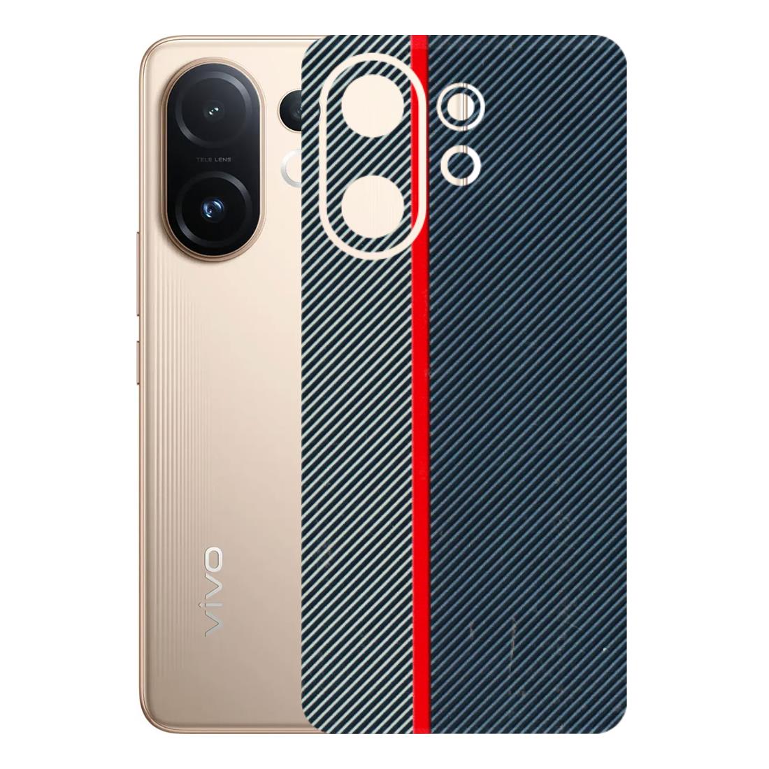 VIVO Z/V/X/T/U/S Series Phone Skins (All Models) - Blue Sober Lines - 3D Embossed Finish (L-305) Vivo T4 pro