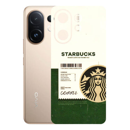 VIVO Z/V/X/T/U/S Series Phone Skins (All Models) - Starbucks Barcode - 3D Embossed Finish (L-308) Vivo T4 pro