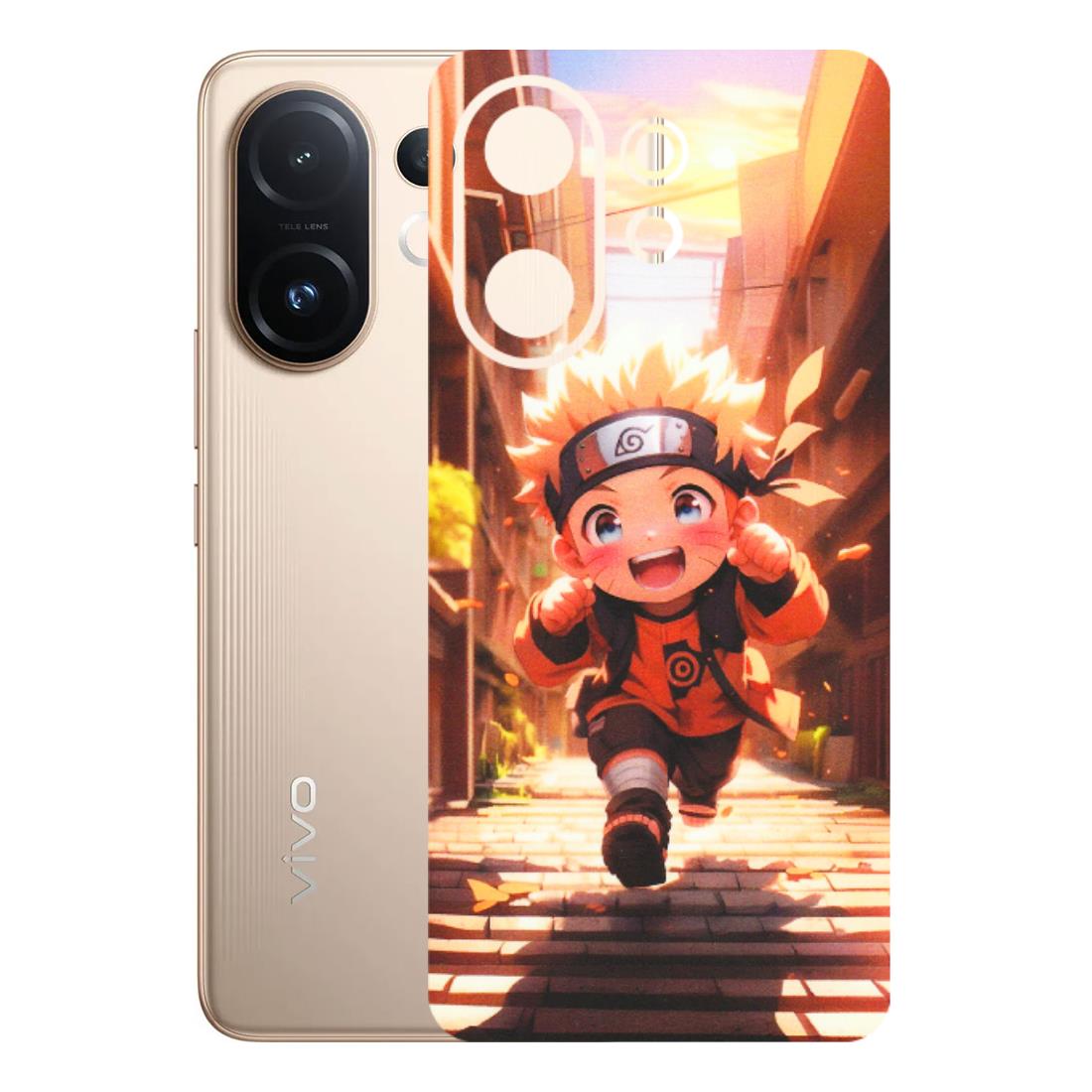 VIVO Z/V/X/T/U/S Series Phone Skins (All Models) - Naruto Cute Toon Running - Matte Finish (M-04) Vivo T4 pro