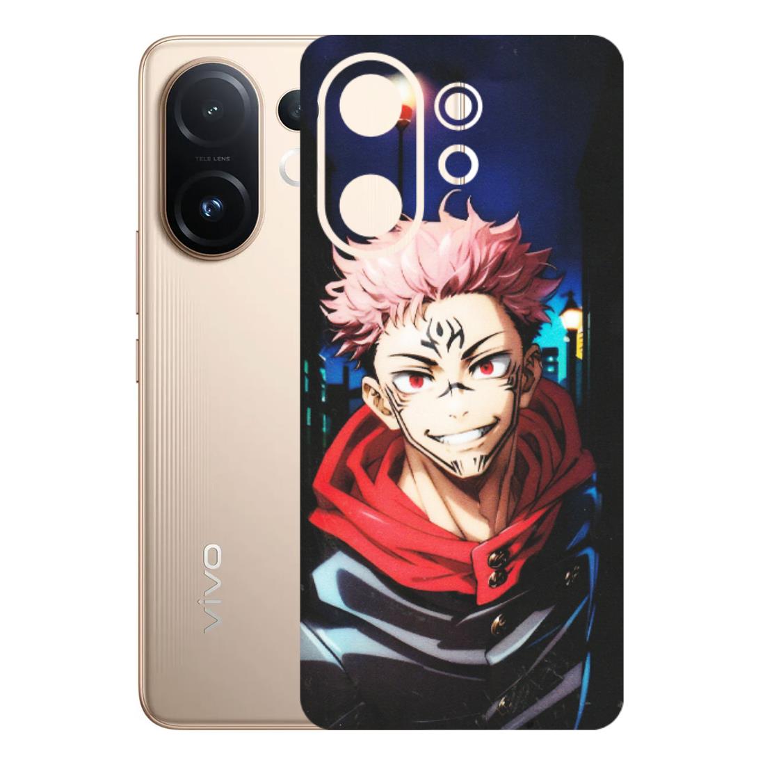 VIVO Z/V/X/T/U/S Series Phone Skins (All Models) - Yuji Itadori Funny Face Anime - Matte Finish (M-152) Vivo T4 pro
