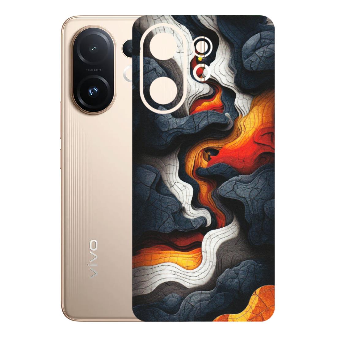 VIVO Z/V/X/T/U/S Series Phone Skins (All Models) - Abstract Volcanic Layers - Matte Finish (M-52) Vivo T4 pro