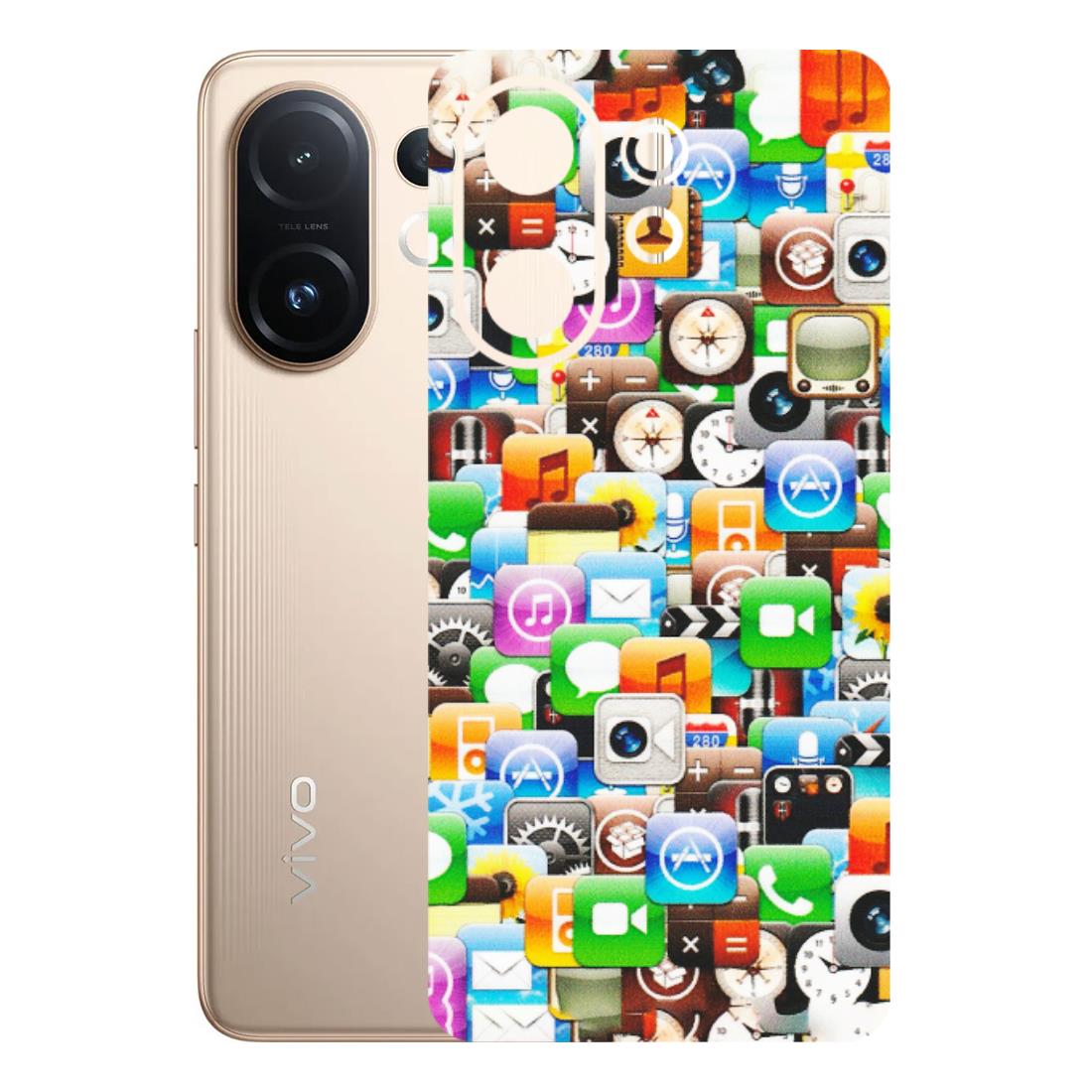 VIVO Z/V/X/T/U/S Series Phone Skins (All Models) - All Apple Icons - Matte Finish (M-93) Vivo T4 pro
