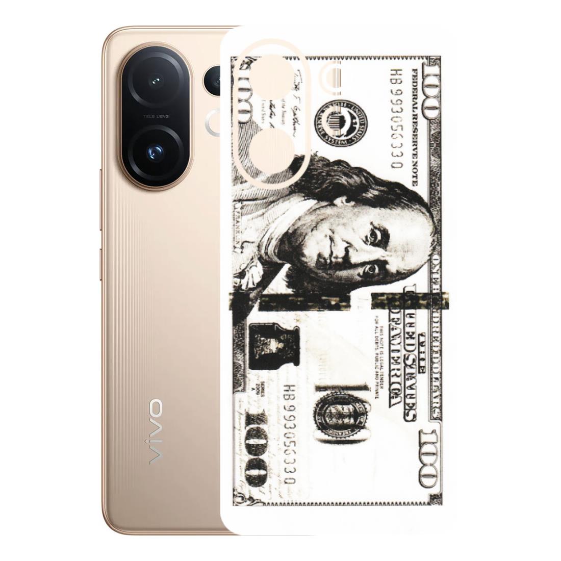 VIVO Z/V/X/T/U/S Series Phone Skins (All Models) - 100 Dollar Currency - Transparent Finish (T-01) Vivo T4 pro