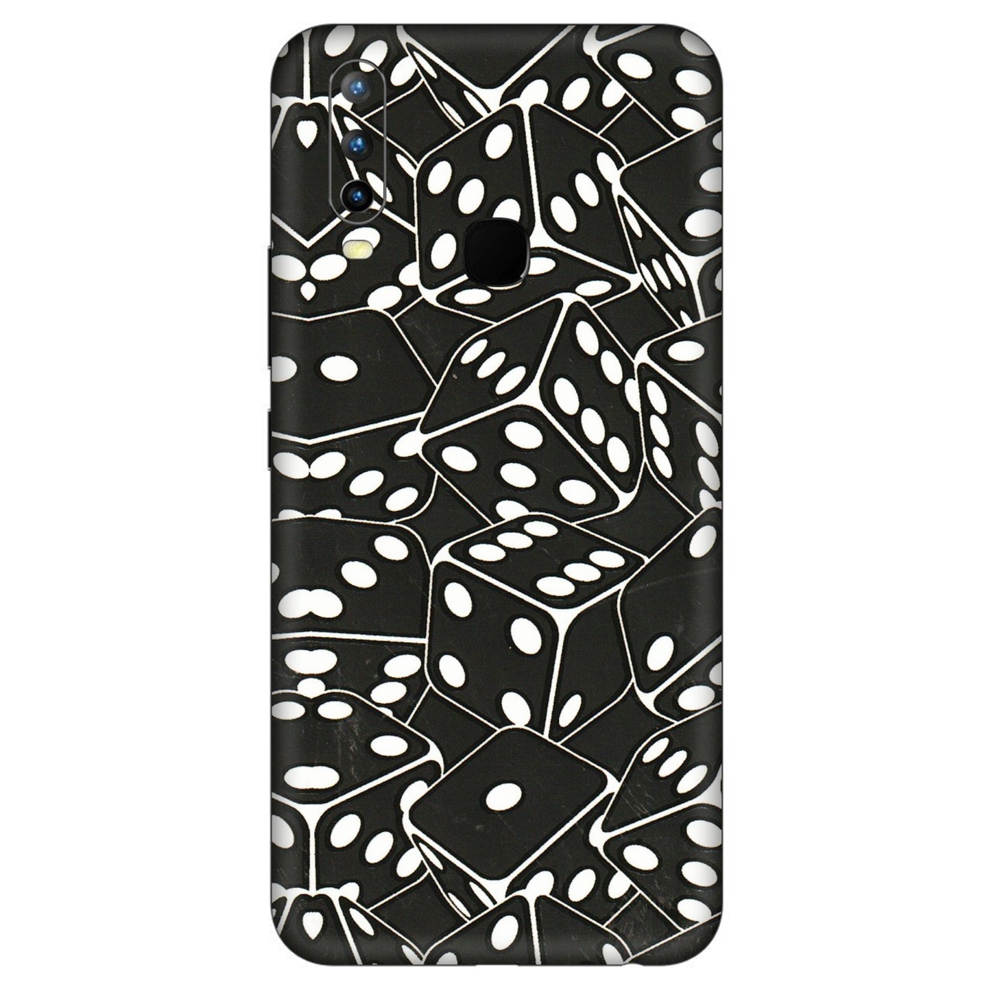 VIVO Z/V/X/T/U/S Series Phone Skins (All Models) - Big Black Dices - 3D Embossed Finish (L-106) Vivo U10