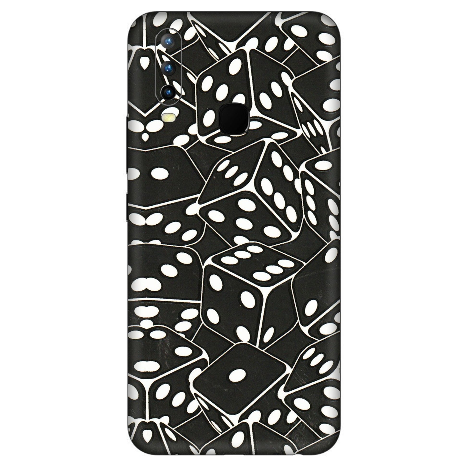 VIVO Z/V/X/T/U/S Series Phone Skins (All Models) - Big Black Dices - 3D Embossed Finish (L-106) Vivo U10