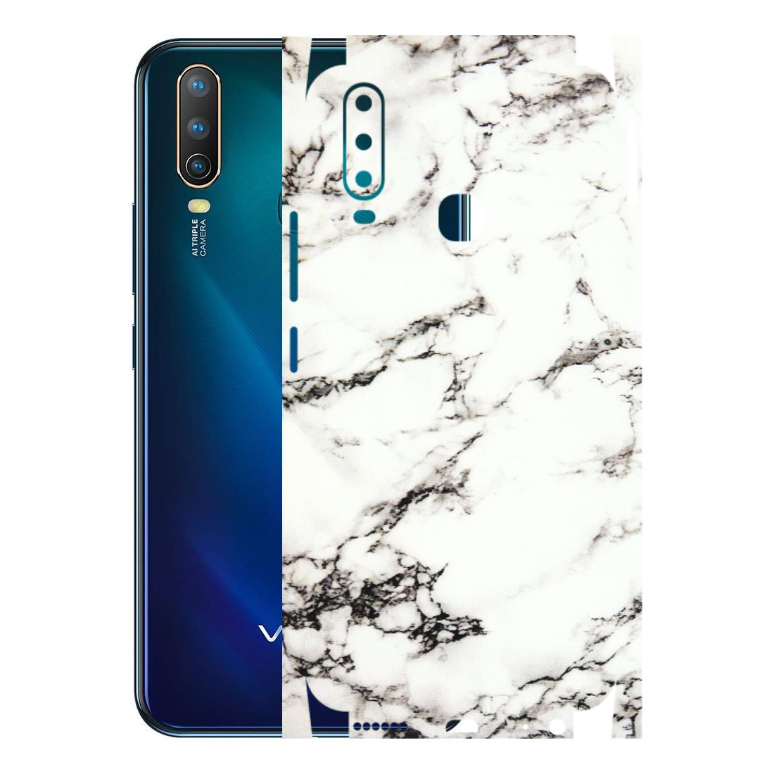VIVO Z/V/X/T/U/S Series Phone Skins (All Models) - Black and White Marble Texture - 3D Embossed Finish (L-124) Vivo U10