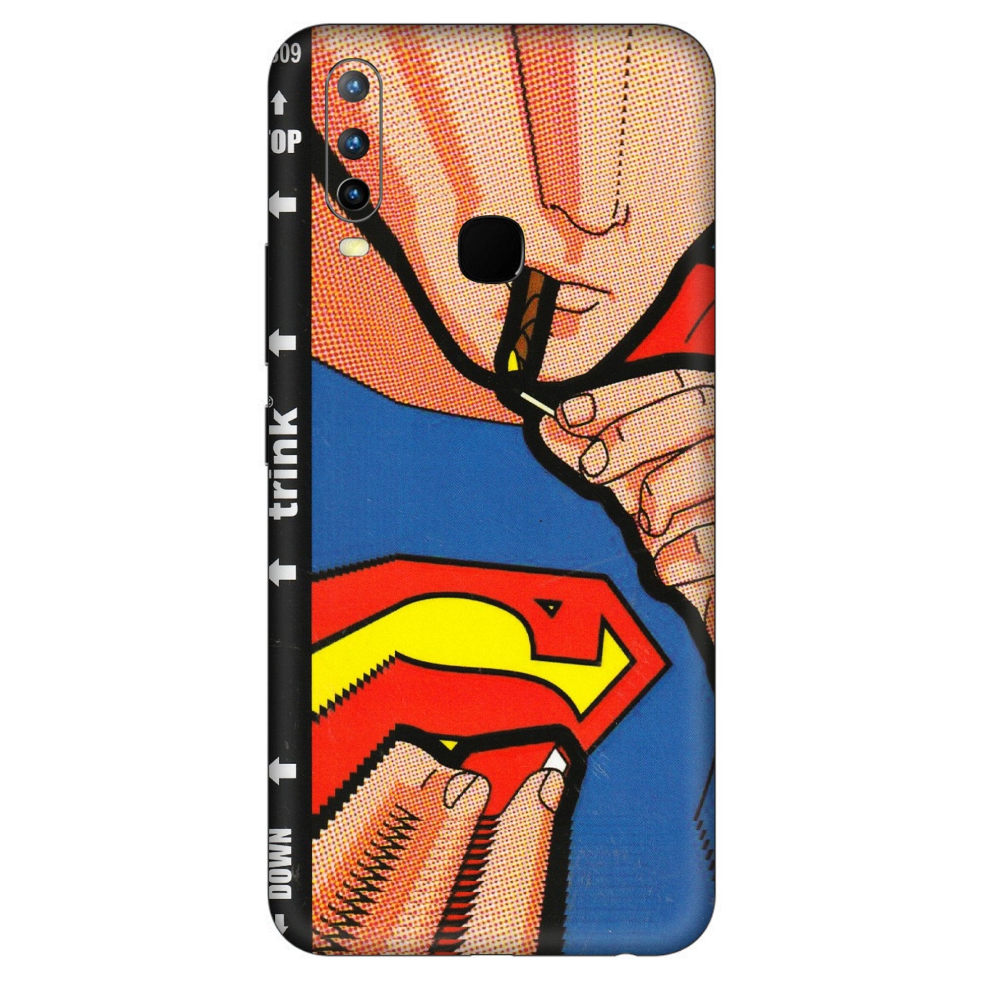VIVO Z/V/X/T/U/S Series Phone Skins (All Models) - Superman Sutta - 3D Embossed Finish (L-130) Vivo U10