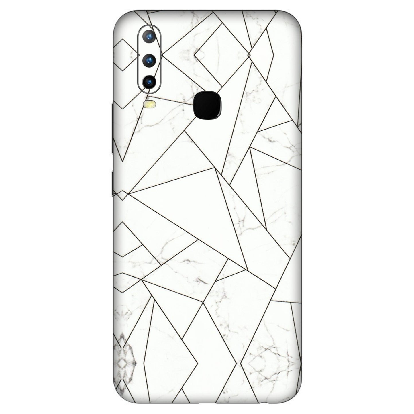 VIVO Z/V/X/T/U/S Series Phone Skins (All Models) - Luxury White Marble Effect - 3D Embossed Finish (L-168) Vivo U10