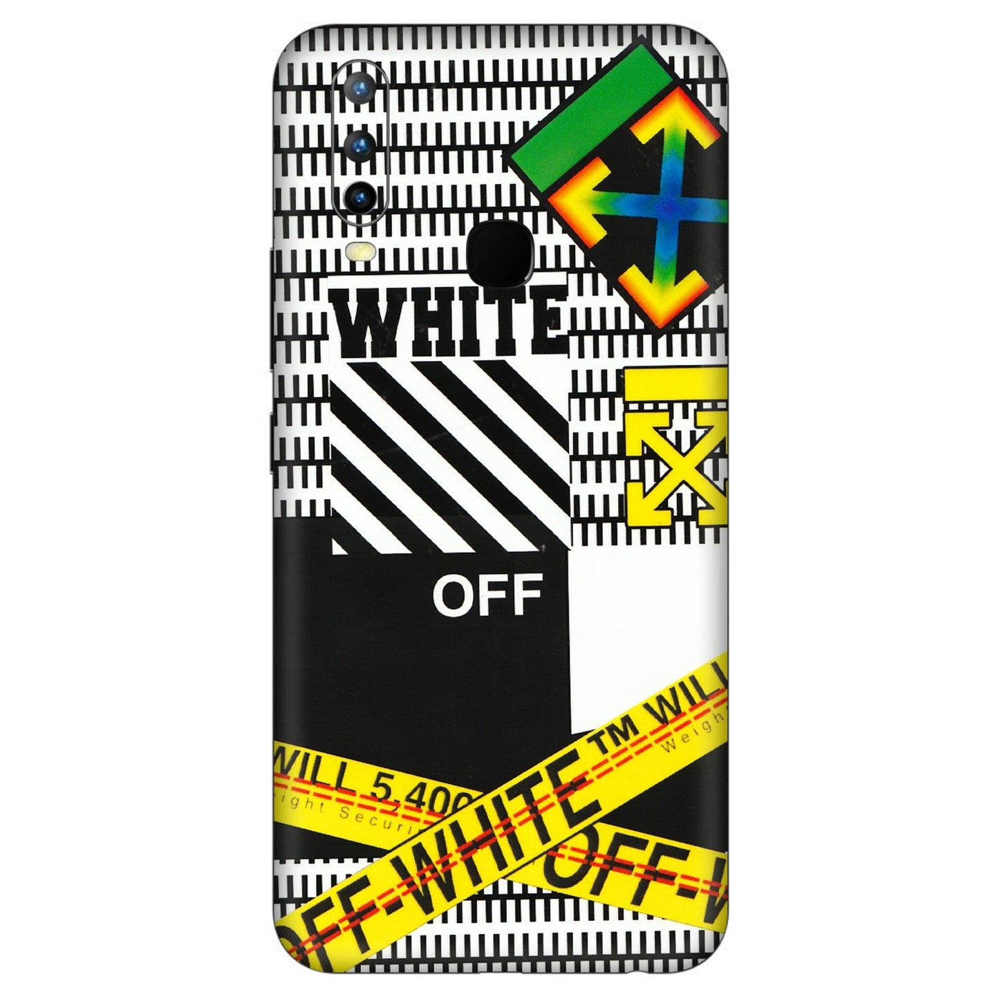 VIVO Z/V/X/T/U/S Series Phone Skins (All Models) - White Off Abstract - 3D Embossed Finish (L-172) Vivo U10