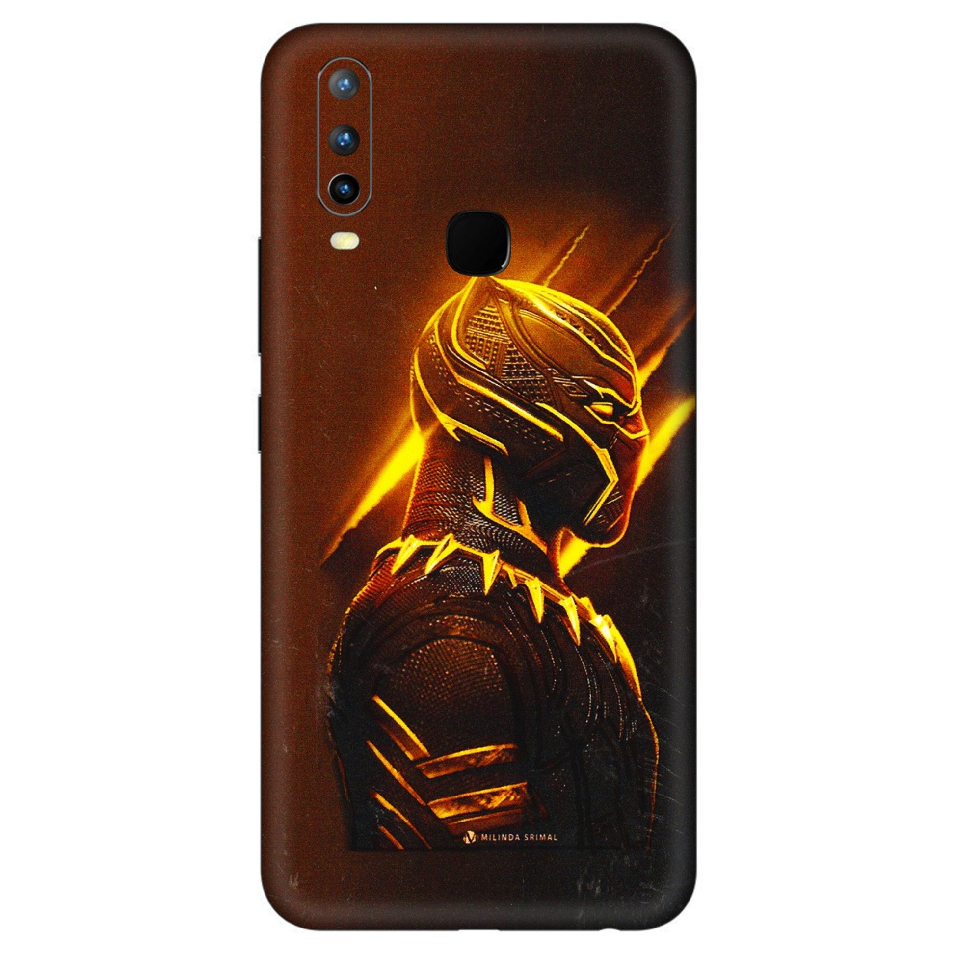 VIVO Z/V/X/T/U/S Series Phone Skins (All Models) - Gold Black Panther - 3D Embossed Finish (L-181) Vivo U10