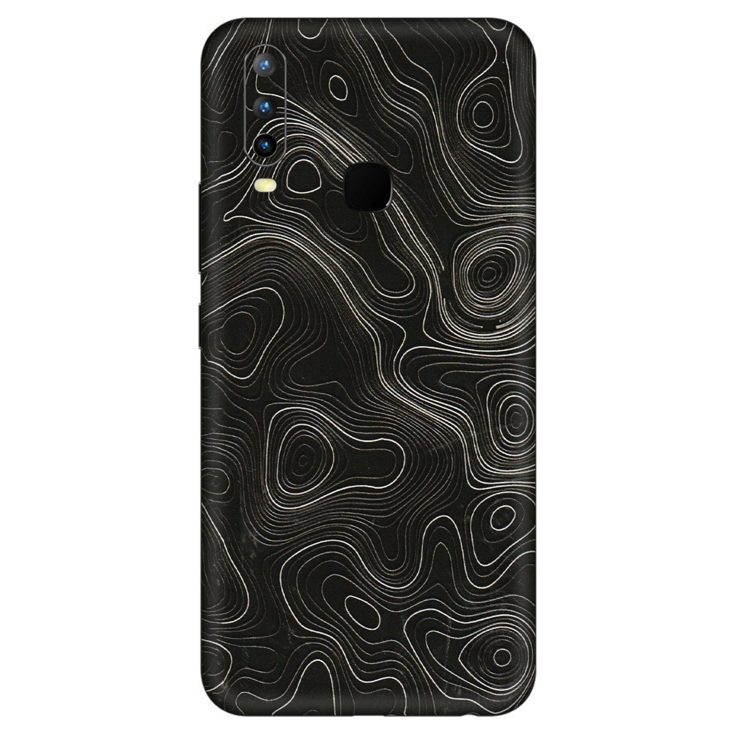 VIVO Z/V/X/T/U/S Series Phone Skins (All Models) - Black Swirl - 3D Embossed Finish (L-196) Vivo U10
