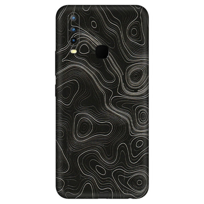 VIVO Z/V/X/T/U/S Series Phone Skins (All Models) - Black Swirl - 3D Embossed Finish (L-196) Vivo U10