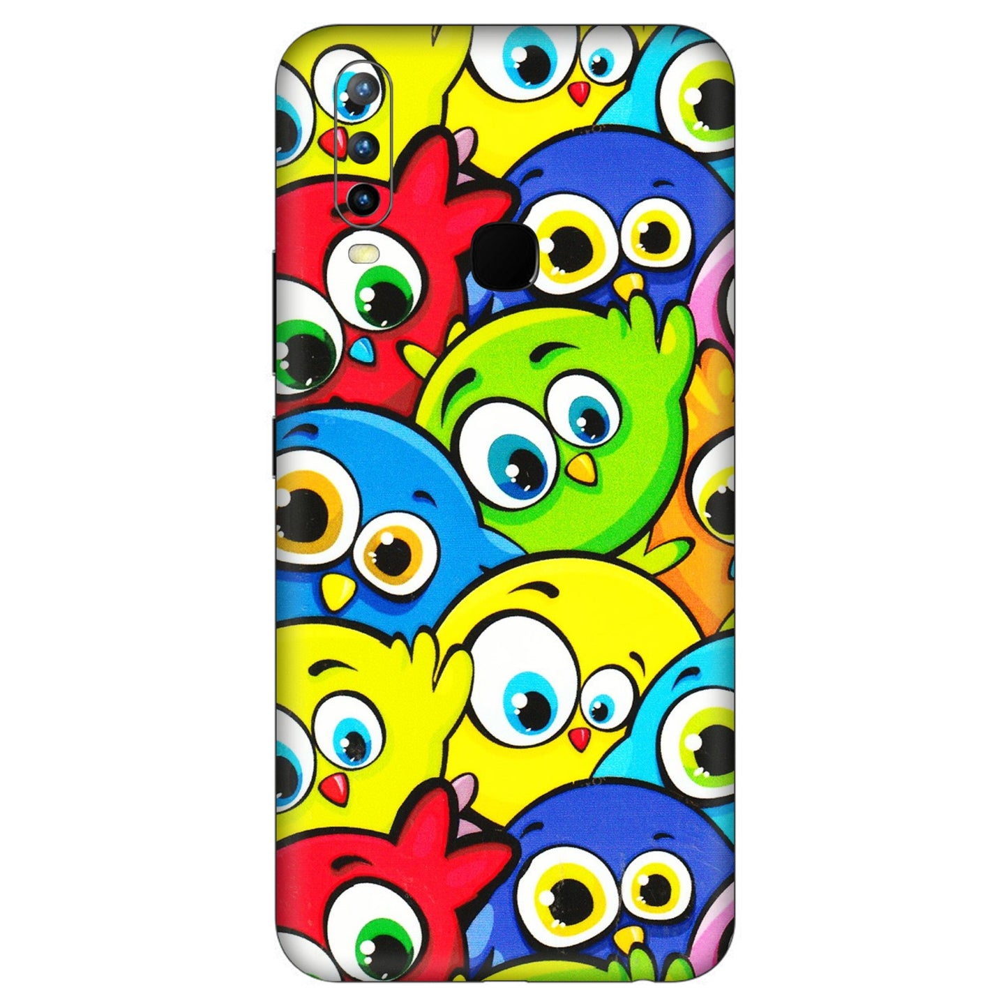 VIVO Z/V/X/T/U/S Series Phone Skins (All Models) - Cute Fluffy Birds - 3D Embossed Finish (L-213) Vivo U10