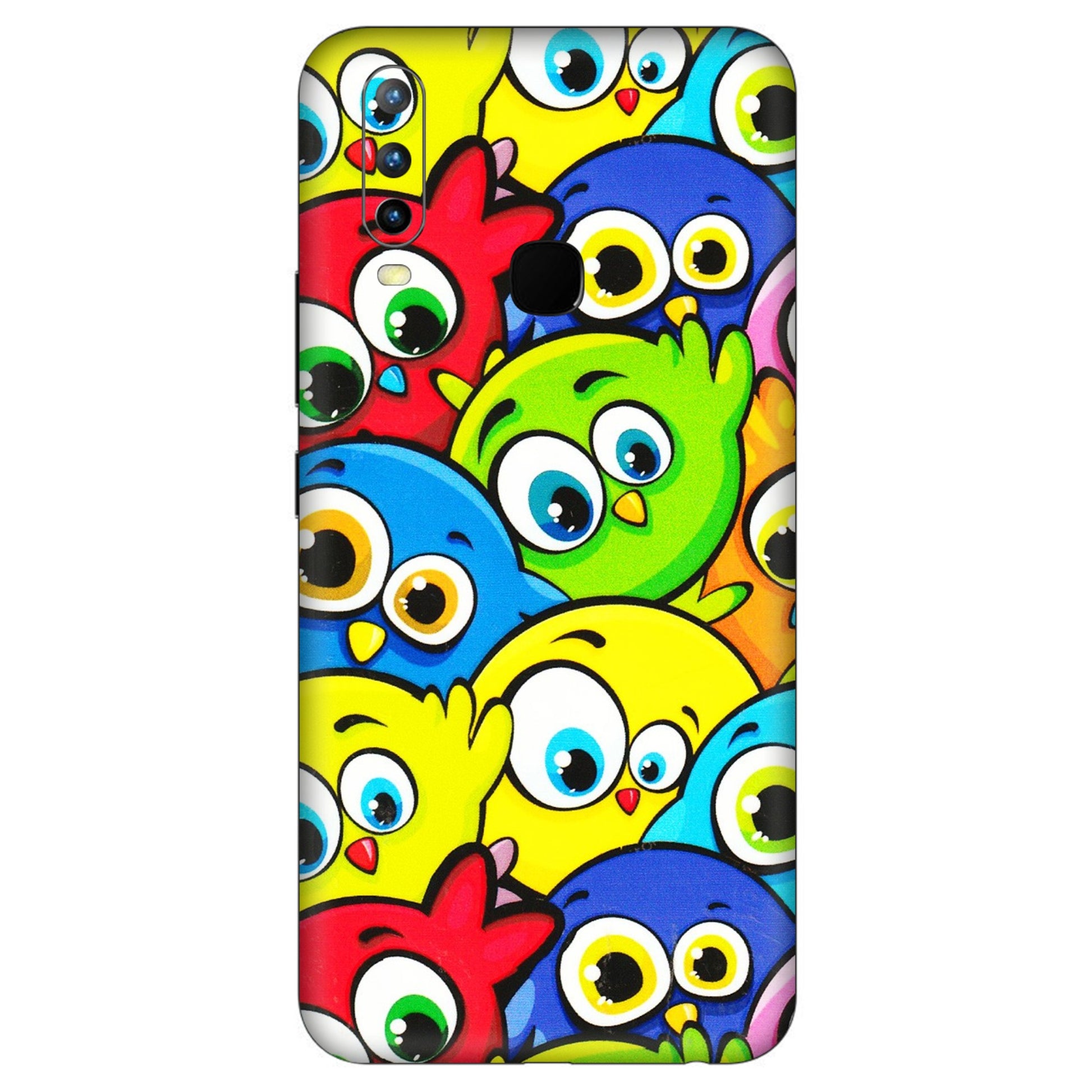 VIVO Z/V/X/T/U/S Series Phone Skins (All Models) - Cute Fluffy Birds - 3D Embossed Finish (L-213) Vivo U10