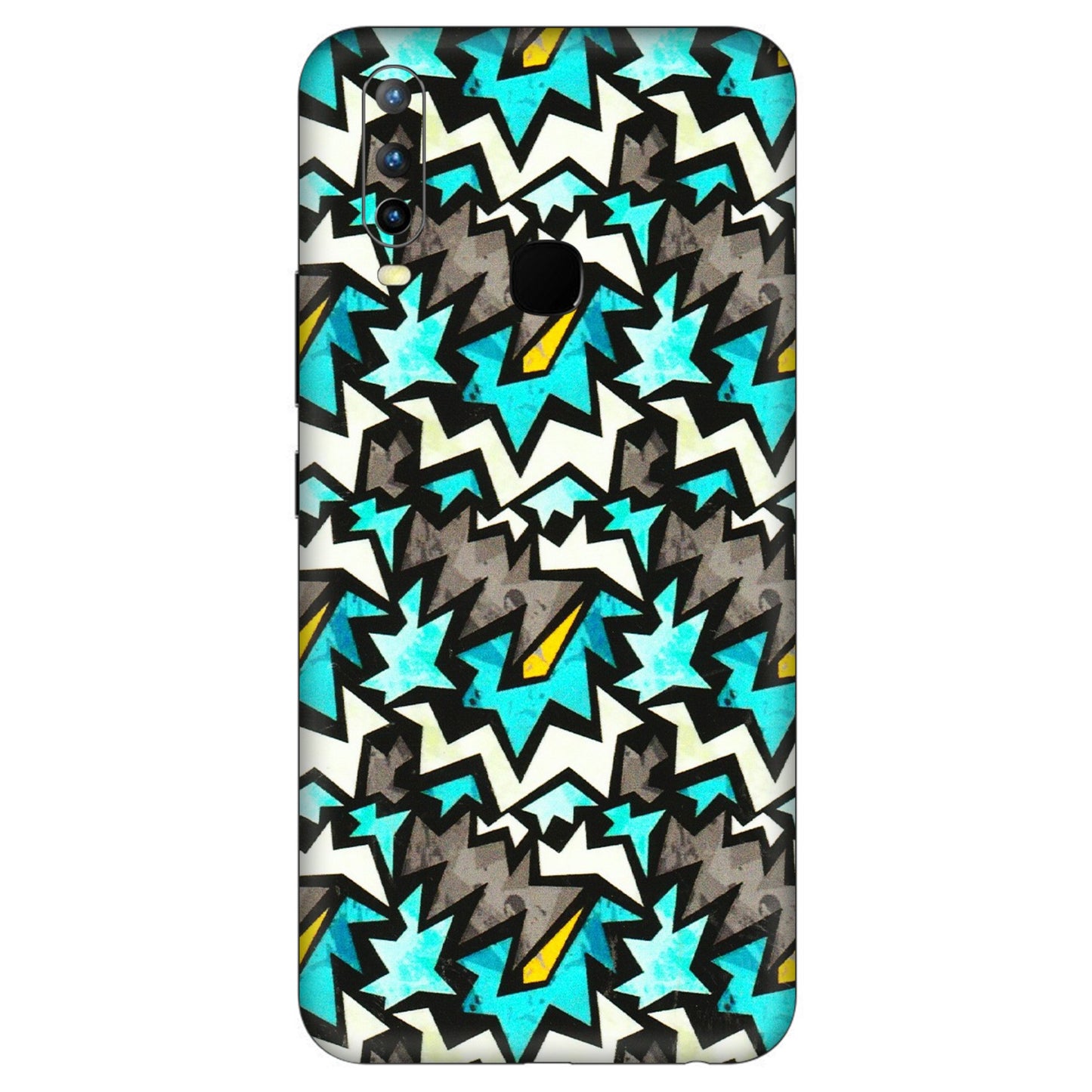 VIVO Z/V/X/T/U/S Series Phone Skins (All Models) - Funky Zig Zag - 3D Embossed Finish (L-223) Vivo U10