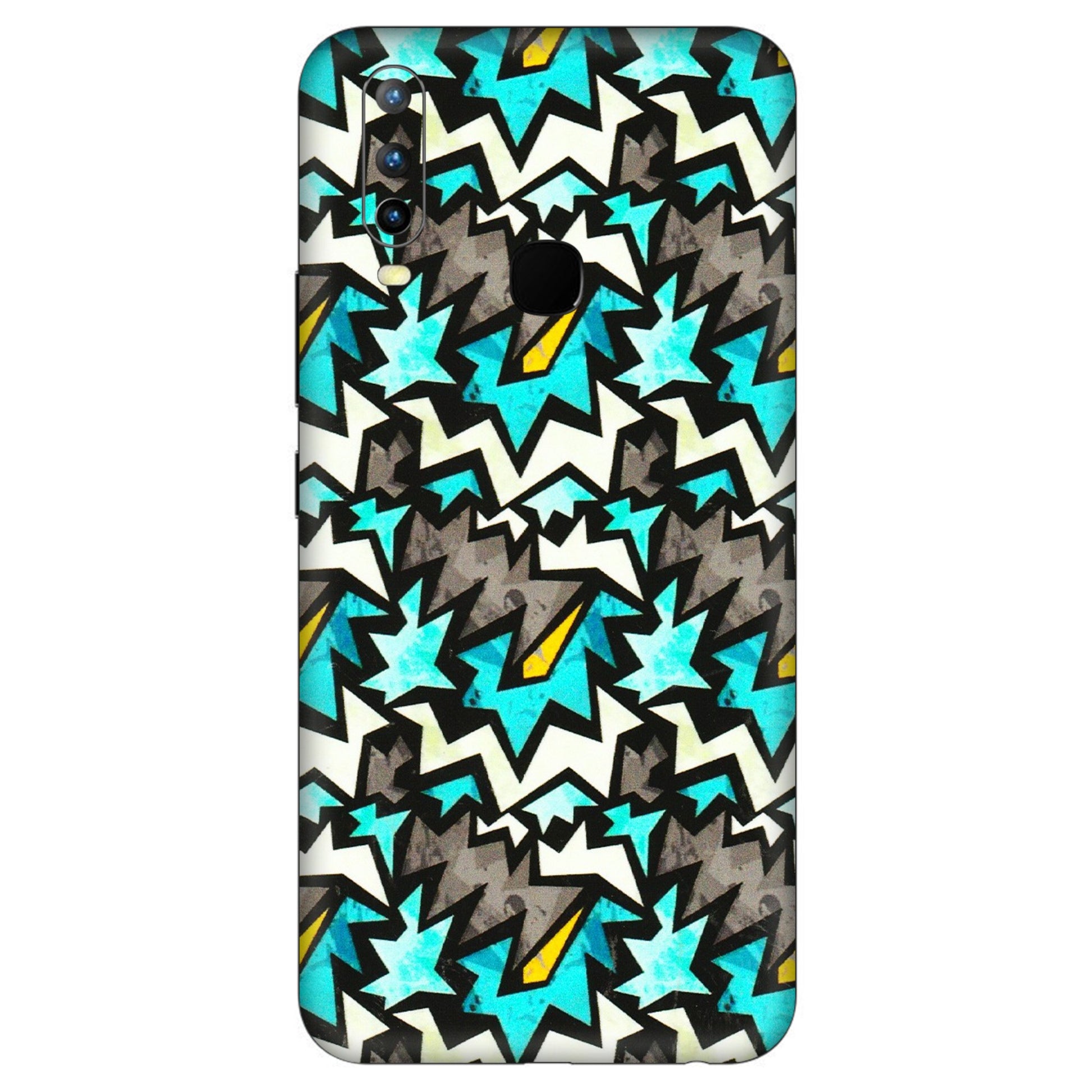 VIVO Z/V/X/T/U/S Series Phone Skins (All Models) - Funky Zig Zag - 3D Embossed Finish (L-223) Vivo U10