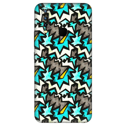 VIVO Z/V/X/T/U/S Series Phone Skins (All Models) - Funky Zig Zag - 3D Embossed Finish (L-223) Vivo U10