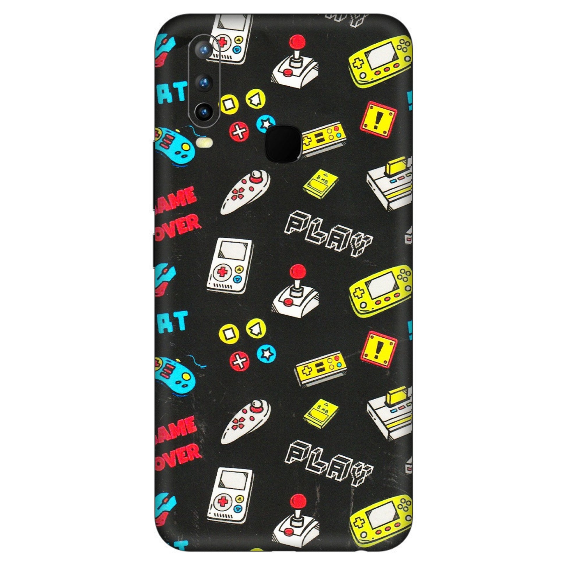 VIVO Z/V/X/T/U/S Series Phone Skins (All Models) - Gaming Doodles - 3D Embossed Finish (L-224) Vivo U10