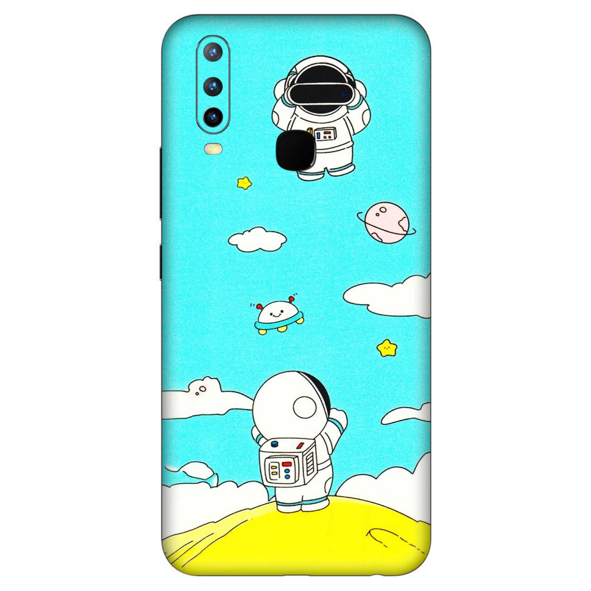 VIVO Z/V/X/T/U/S Series Phone Skins (All Models) - Blue Skies Astro Float - 3D Embossed Finish (L-230) Vivo U10