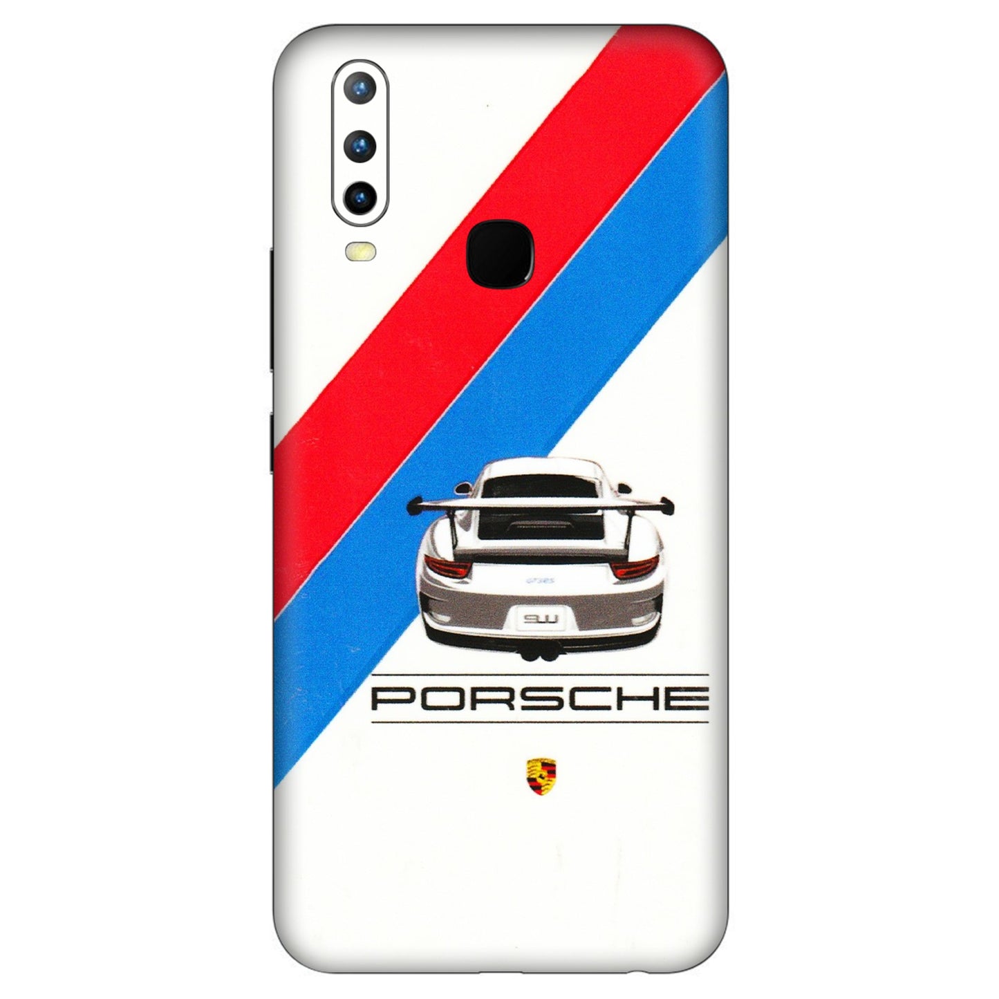 VIVO Z/V/X/T/U/S Series Phone Skins (All Models) - Porche Car Sober Logo - 3D Embossed Finish (L-248) Vivo U10