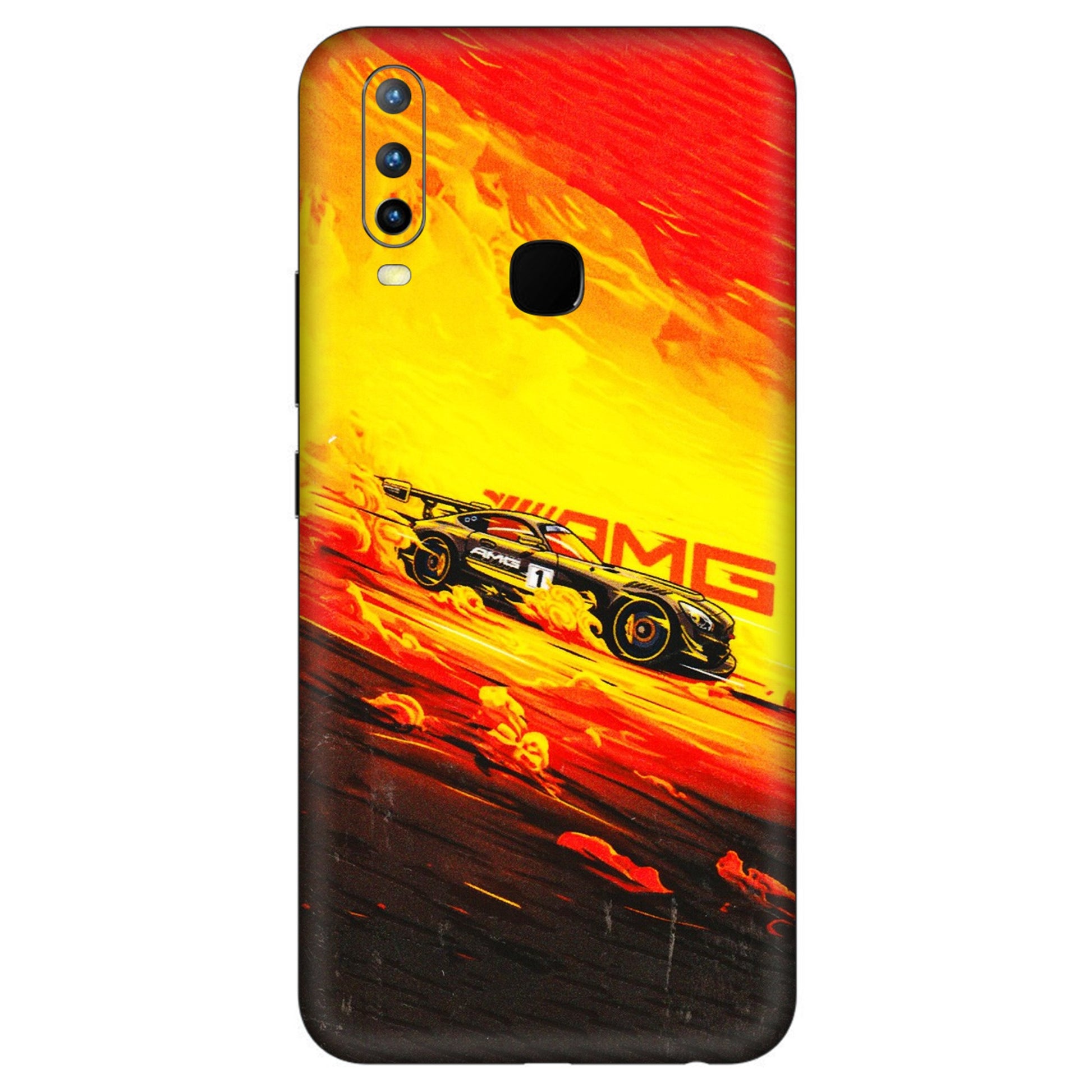 VIVO Z/V/X/T/U/S Series Phone Skins (All Models) - AMG Car Speed Cover - 3D Embossed Finish (L-256) Vivo U10