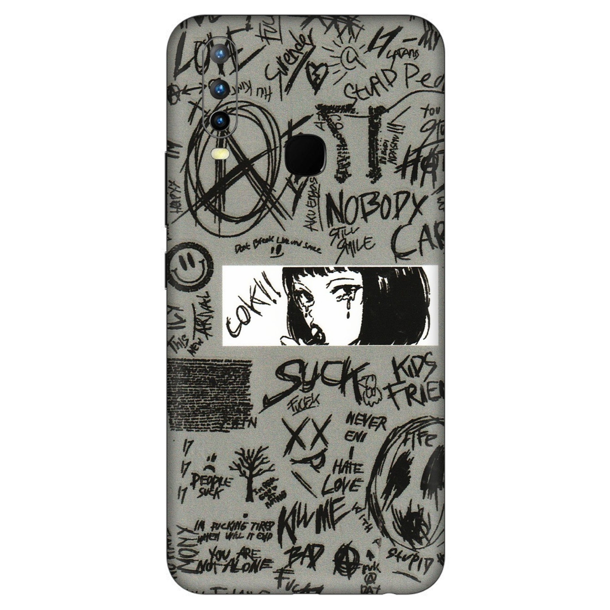 VIVO Z/V/X/T/U/S Series Phone Skins (All Models) - Never Have Love Anime - 3D Embossed Finish (L-260) Vivo U10