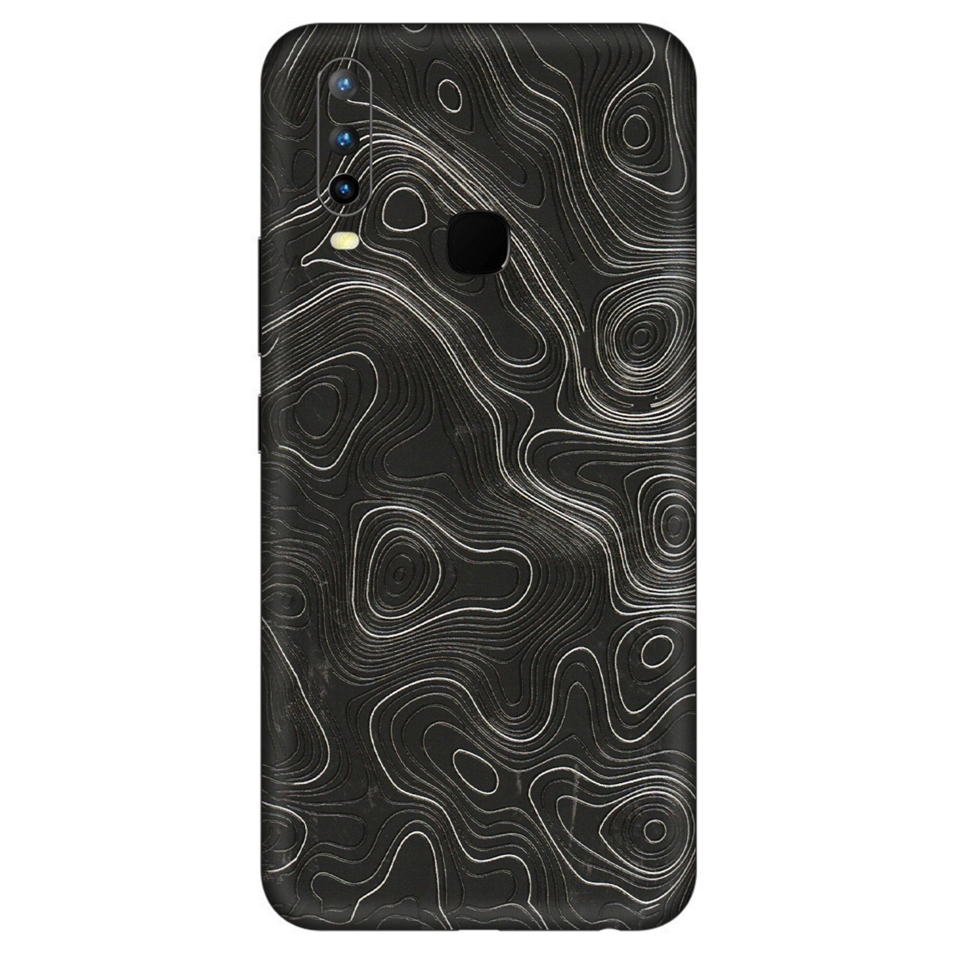 VIVO Z/V/X/T/U/S Series Phone Skins (All Models) - Abstract White Line Map - 3D Embossed Finish (L-269) Vivo U10