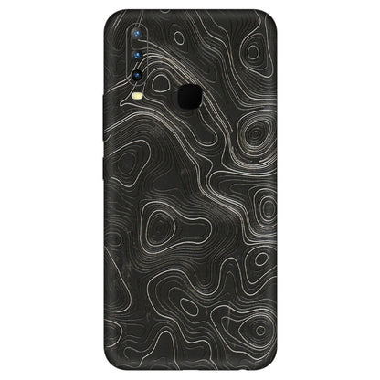 VIVO Z/V/X/T/U/S Series Phone Skins (All Models) - Abstract White Line Map - 3D Embossed Finish (L-269) Vivo U10