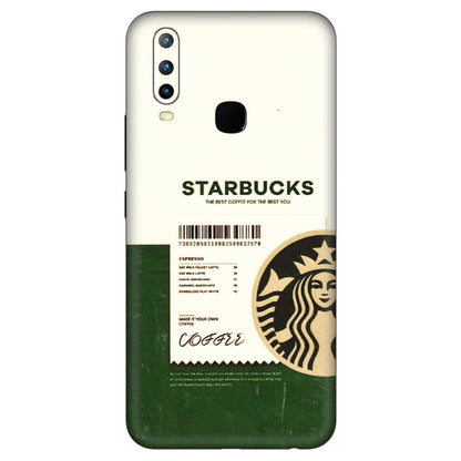 VIVO Z/V/X/T/U/S Series Phone Skins (All Models) - Starbucks Barcode - 3D Embossed Finish (L-308) Vivo U10