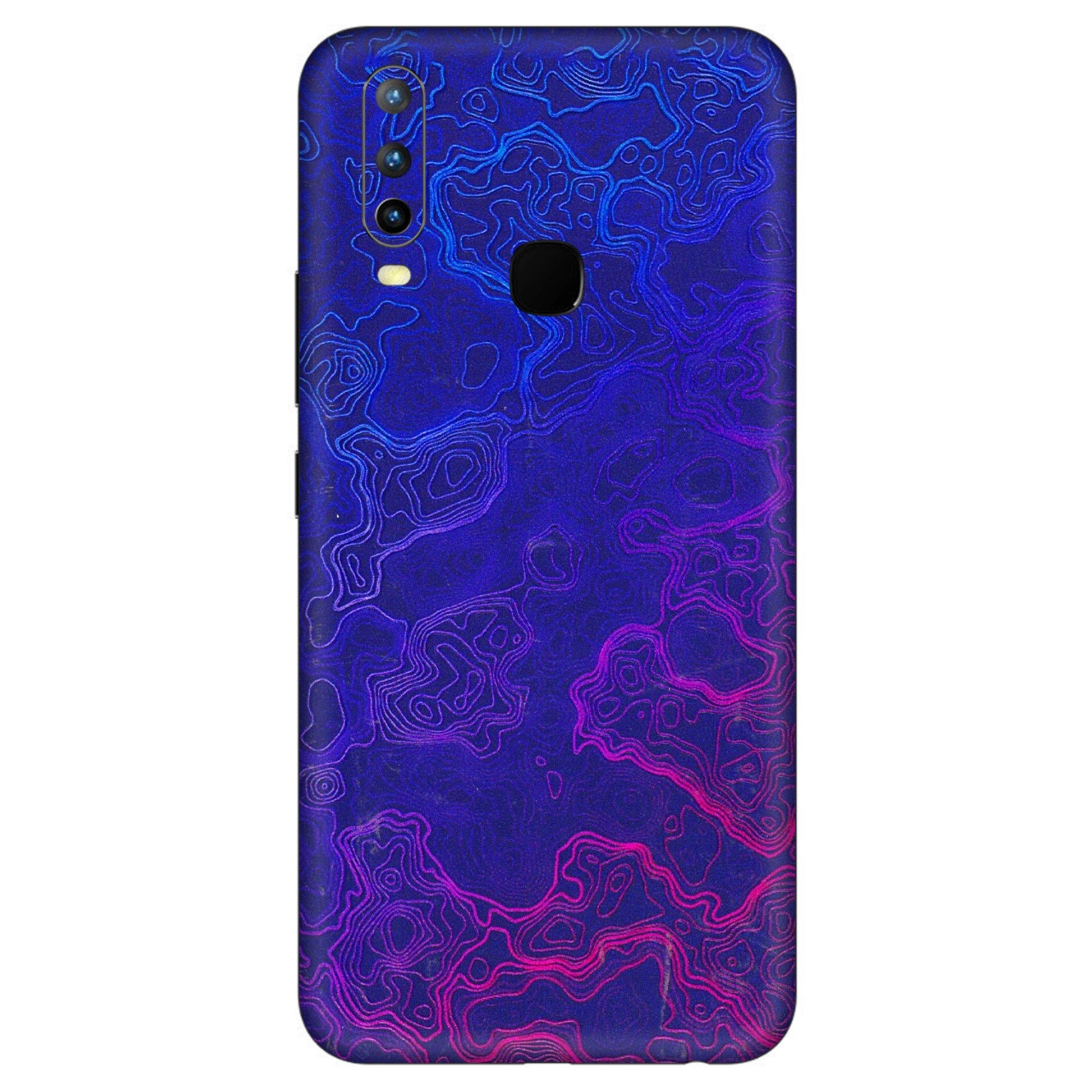 VIVO Z/V/X/T/U/S Series Phone Skins (All Models) - Purple Ripples Swirl - 3D Embossed Finish (L-314) Vivo U10
