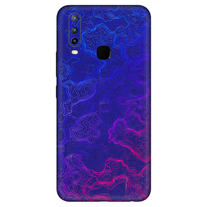 VIVO Z/V/X/T/U/S Series Phone Skins (All Models) - Purple Ripples Swirl - 3D Embossed Finish (L-314) Vivo U10