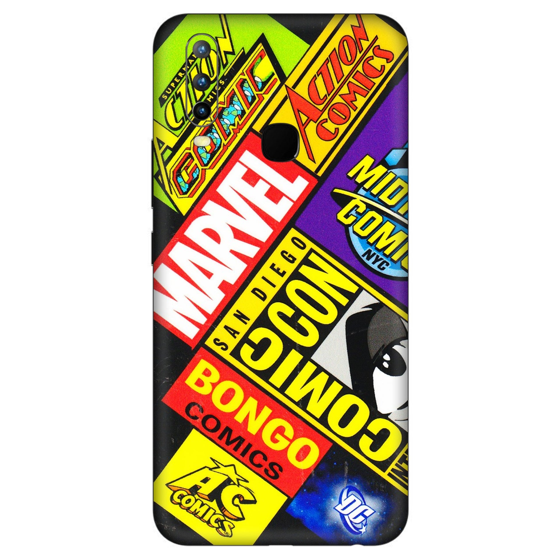 VIVO Z/V/X/T/U/S Series Phone Skins (All Models) - Bongo Comic Con - 3D Embossed Finish (L-325) Vivo U10