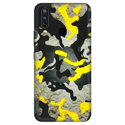 VIVO Z/V/X/T/U/S Series Phone Skins (All Models) - Yellow Camouflage - 3D Embossed Finish (L-61) Vivo U10