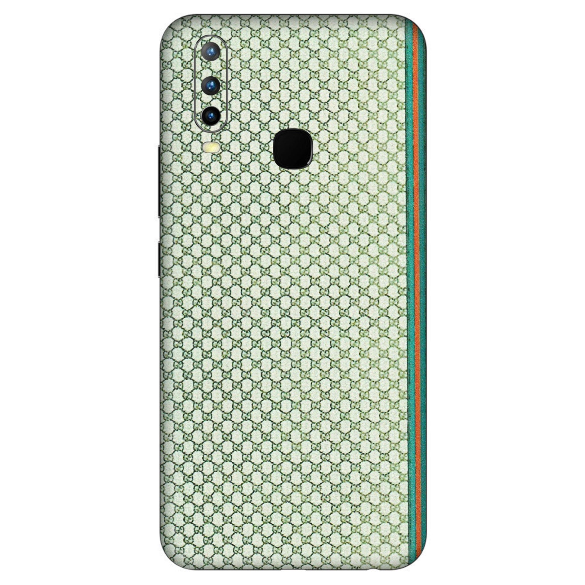 VIVO Z/V/X/T/U/S Series Phone Skins (All Models) - Gucci Fabric Pattern - 3D Embossed Finish (L-73) Vivo U10