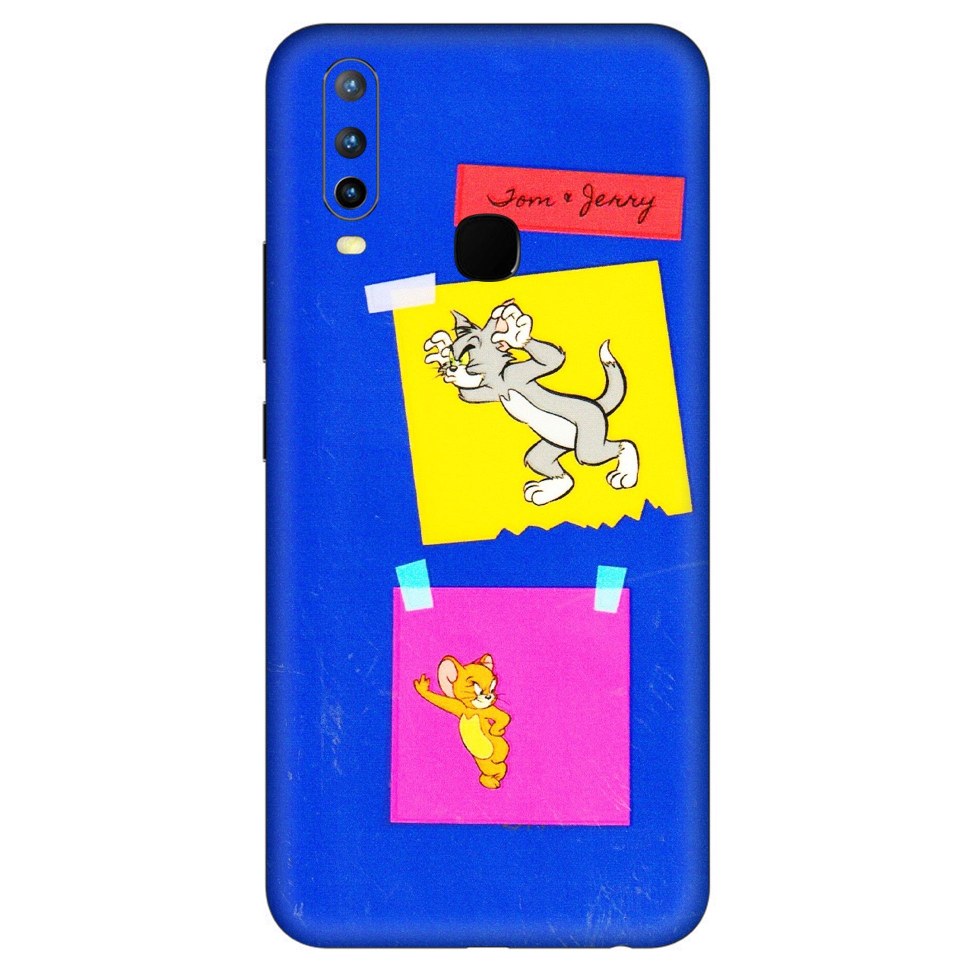 VIVO Z/V/X/T/U/S Series Phone Skins (All Models) - Tom N Jerry Sticky Notes - 3D Embossed Finish (L-88) Vivo U10