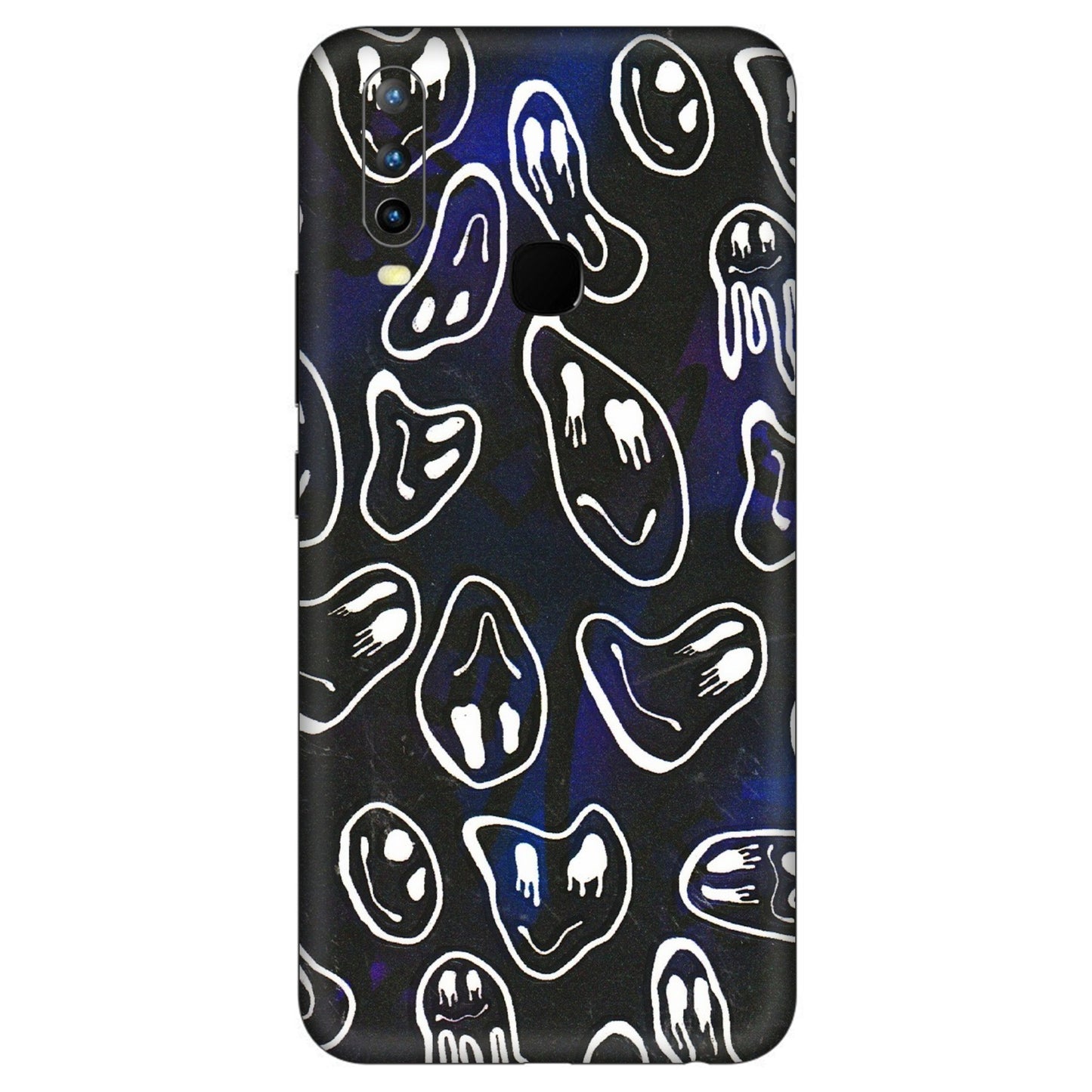VIVO Z/V/X/T/U/S Series Phone Skins (All Models) - Distorted Smileys - 3D Embossed Finish (L-92) Vivo U10
